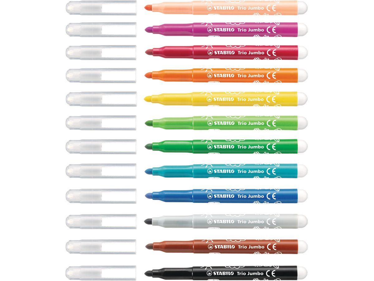 STABILO Fasermaler Trio Jumbo 3mm 380/12 12 Stück (4006381492560)