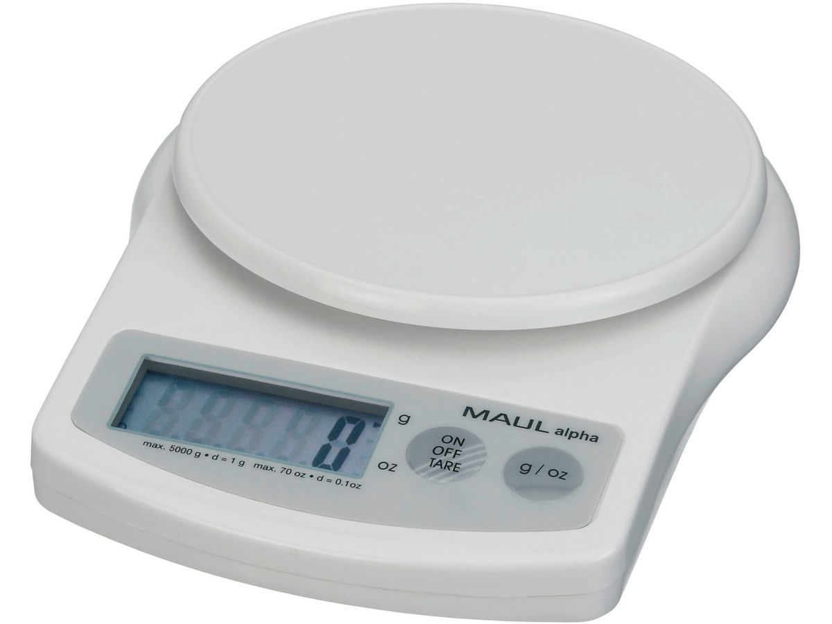 MAUL Briefwaage MAULalpha 5000g 25.20 mit Batterie (4002390058148)