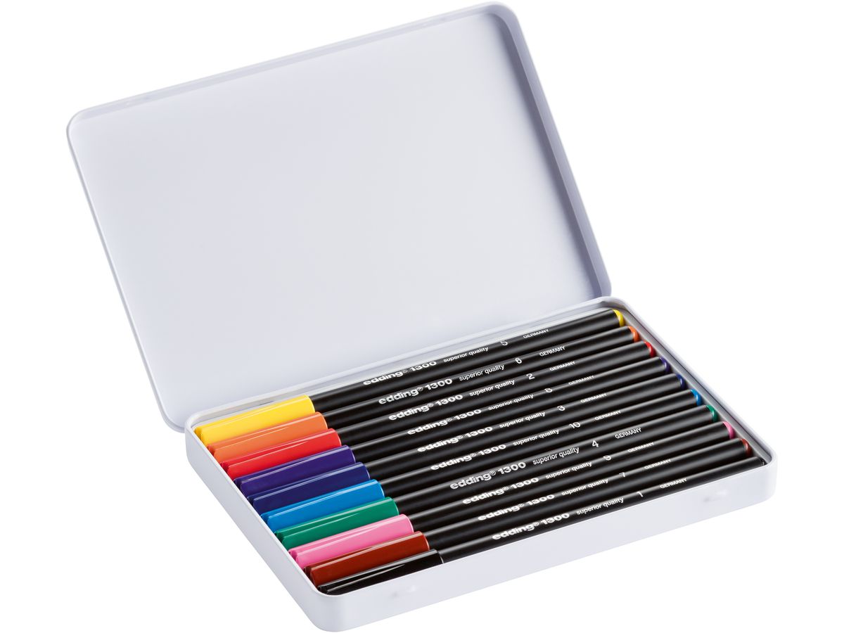 EDDING Penna fibra 1300 2mm 1300-E10 10 pz., astuccio (4004764875184)