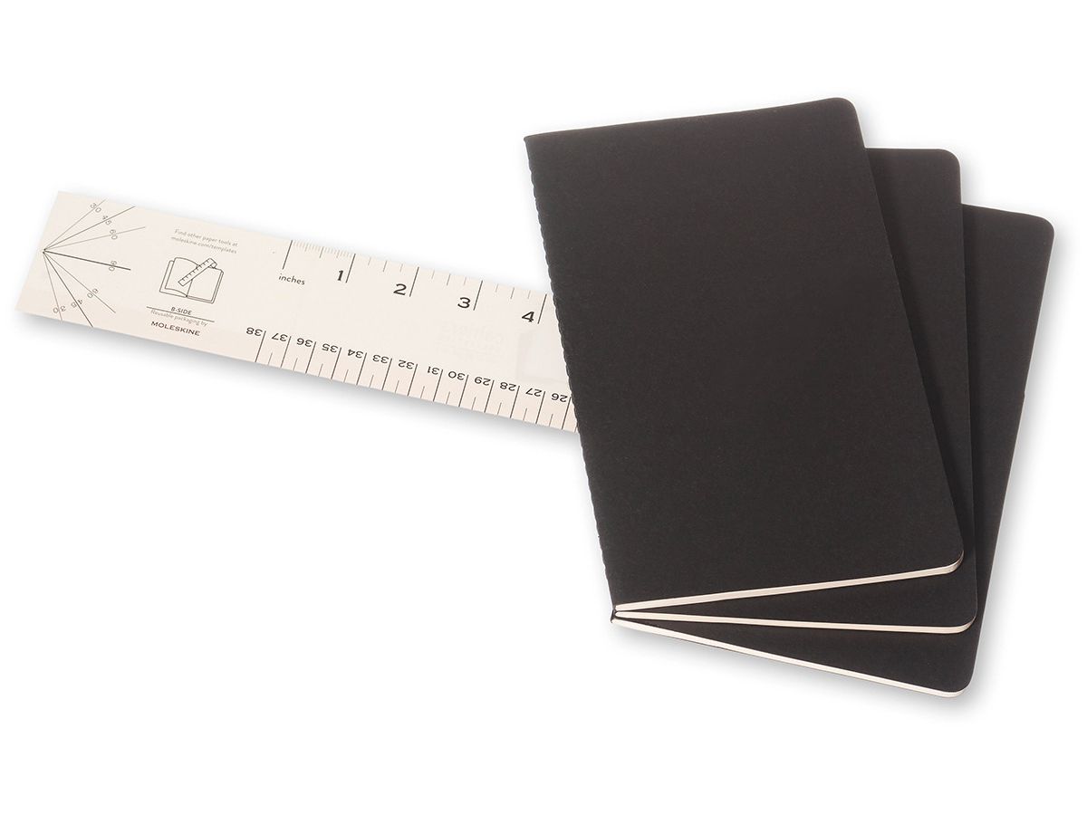 MOLESKINE Notizheft Cahier A5 497-0 blanko, schwarz 3 Stück (9788883704970)