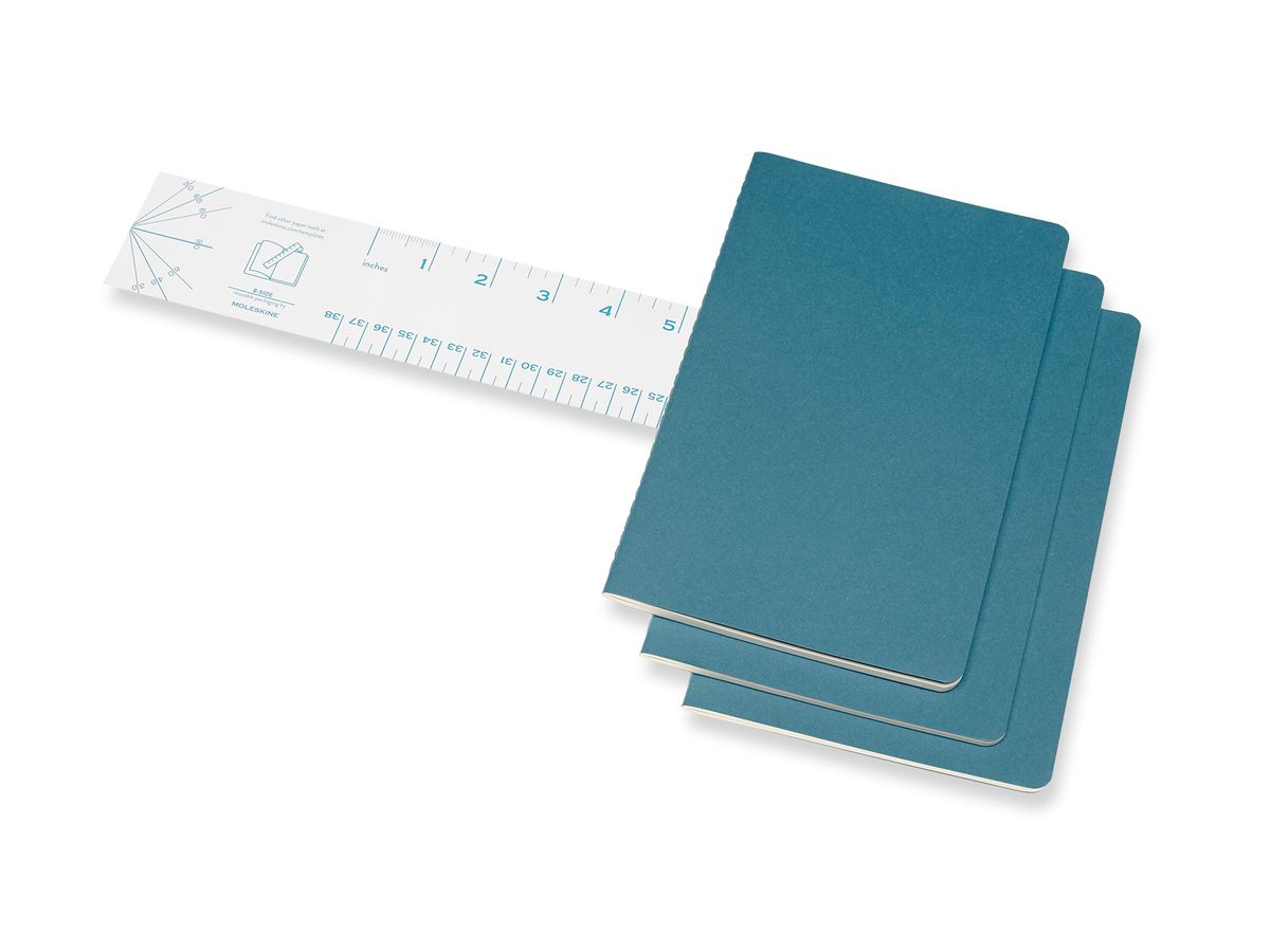 MOLESKINE Taccuino cartone 3x L/A5 629599 rigato, vivid blu, 80 pagine (8058647629599)