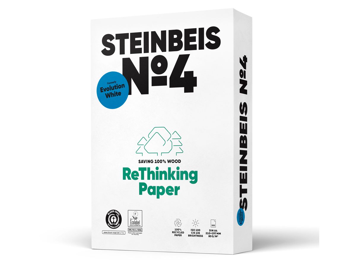 STEINBEIS Papier à copier No.4 A4 88334290 80g, recycling 500 feuilles (4260074845259)