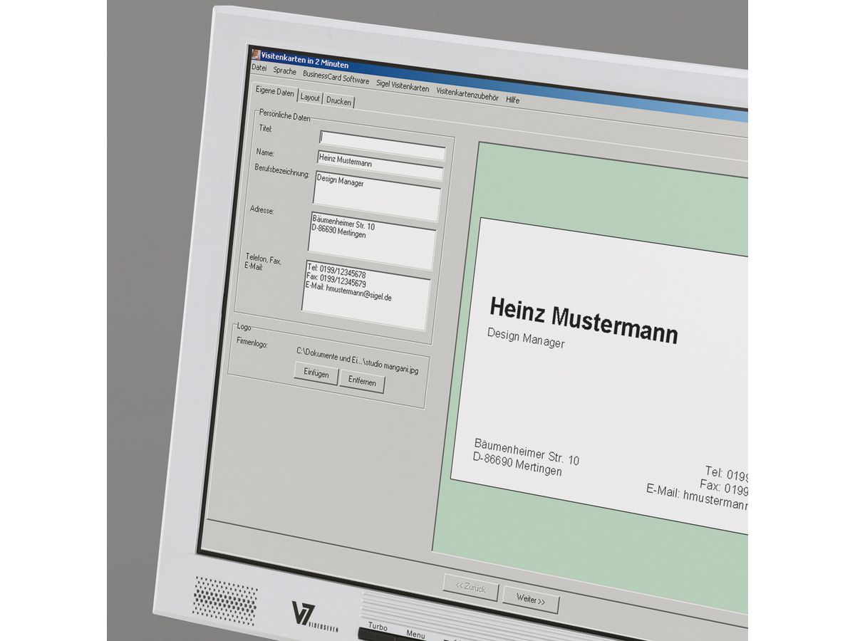 SIGEL Visitenkarten 85x55mm LP797 weiss, 225g 1000 Stück (4004360997952)