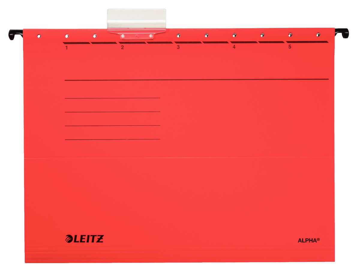 LEITZ Hängemappe Alpha A4 19853025 rot 5 Stück (4002432332229)