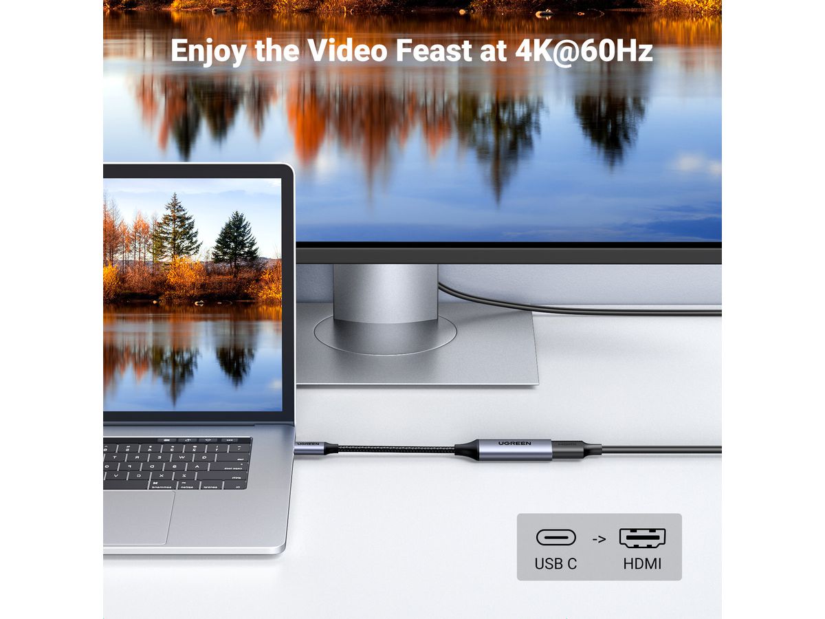 UGREEN USB-C To HDMI Female Adapter 70444 (6957303874446)