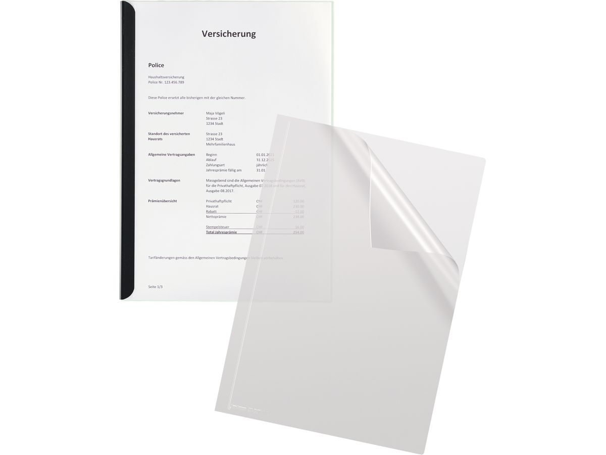 KOLMA Dossiers d'offre Plast. A4 10.742.20 Boden opak weiss (7612532052155)