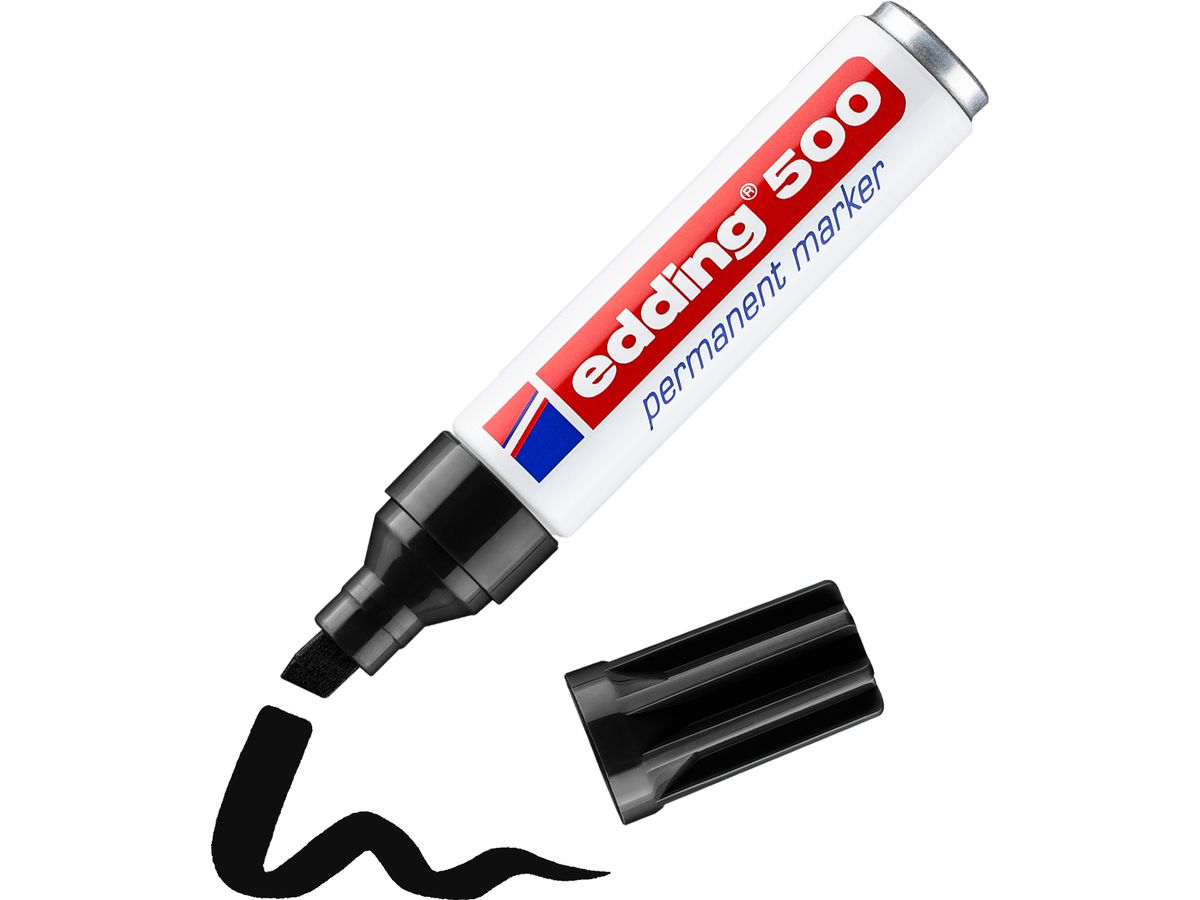 EDDING Marqueur permanent 500 2-7mm 500-1 noir (4004764329625)