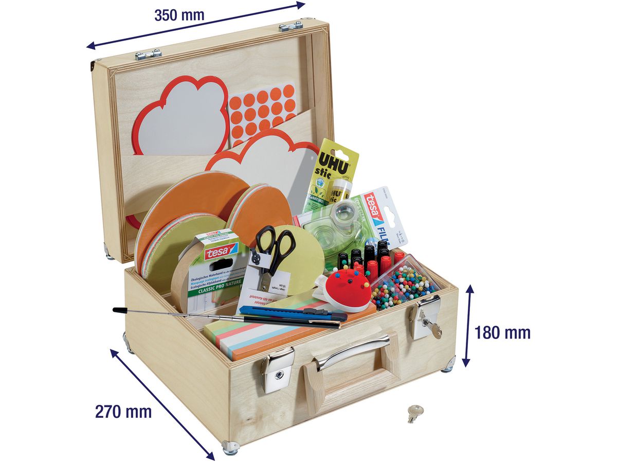 FRANKEN Moderationskoffer 35x18x27 cm UHMMKCH U-Act!Line, Birkenholz (4016946717311)