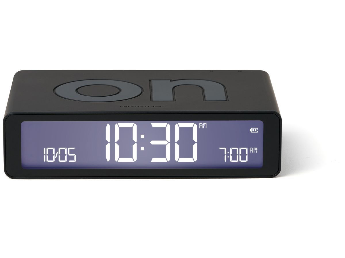 LEXON Wecker Flip Classic LR157N0 schwarz, USB-C (3660491209381)