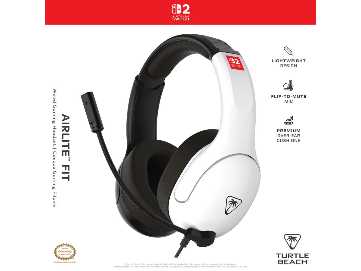 TURTLE BEACH Airlite Fit Headset TBS-8003-05 Wired , Black,White,NSW 2 (0840454402179)