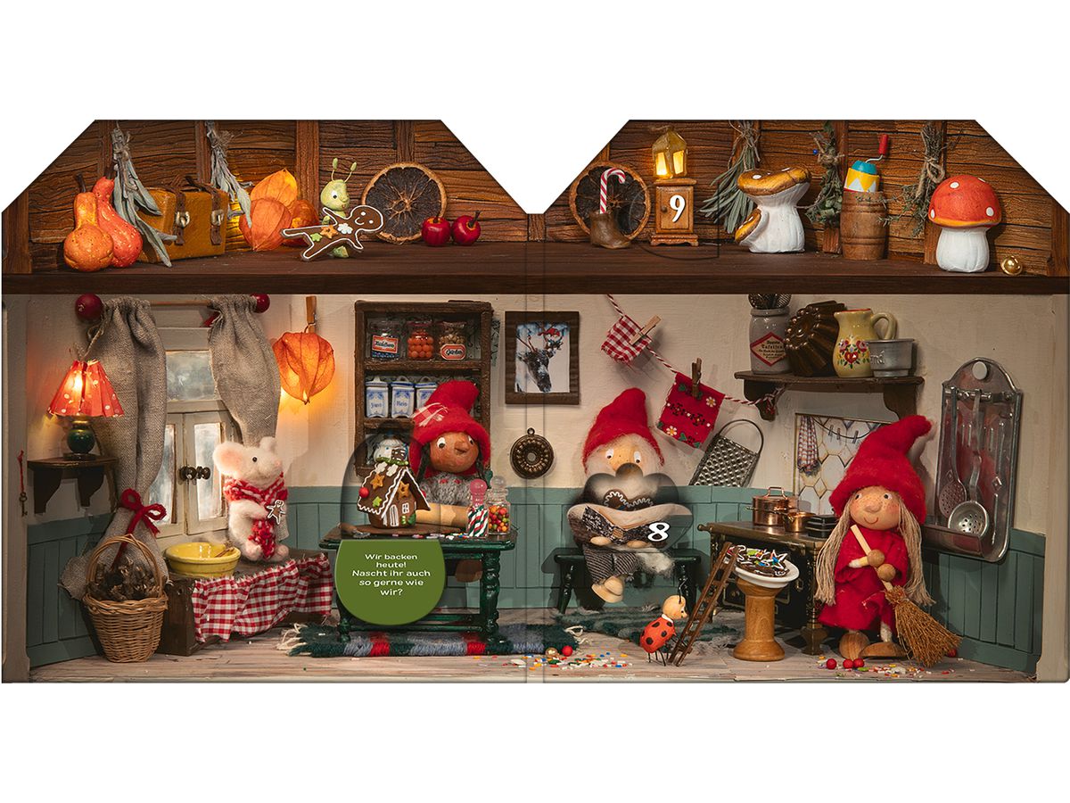 ARS EDITION Adventskalender 20.5x20x1.3cm 135859 Advent im Wichtelhaus (9783845858593)