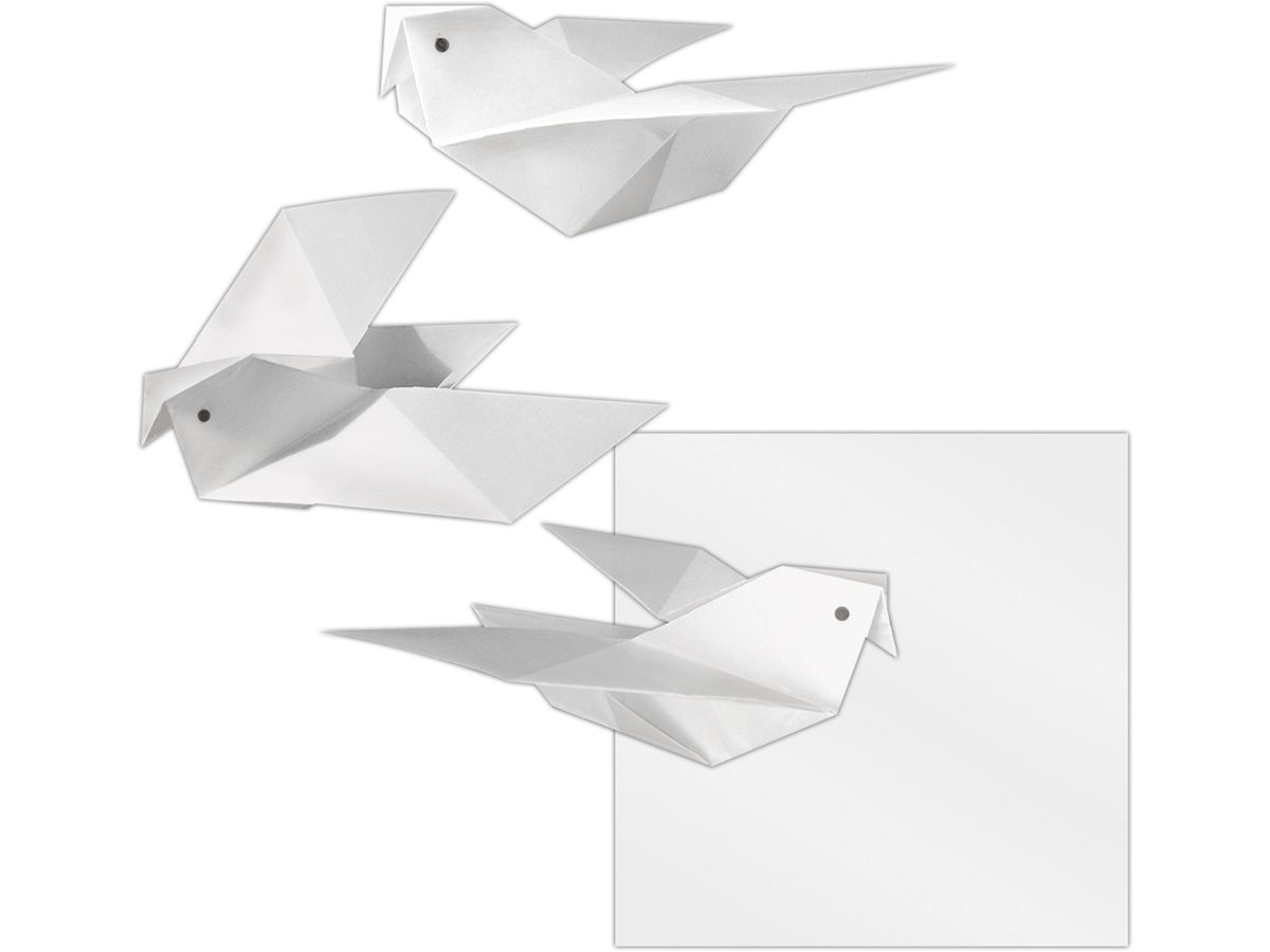 URSUS Faltblätter Origami 14x14cm 2536100 weiss 100 Blatt (4008525240846)