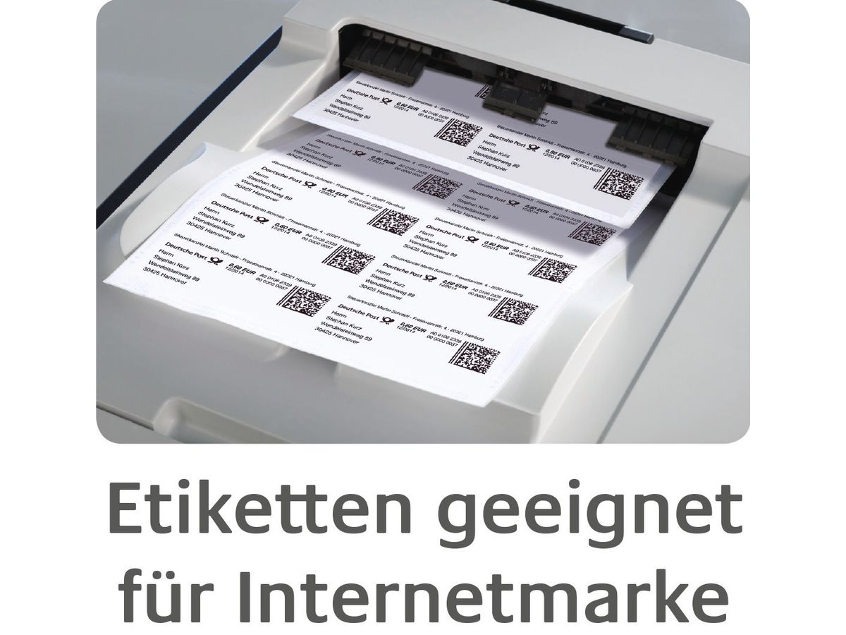 AVERY ZWECKFORM Adressetiketten 99,1x67,7mm L7165-40 weiss 320 Stk./40 Blatt (4004182235232)