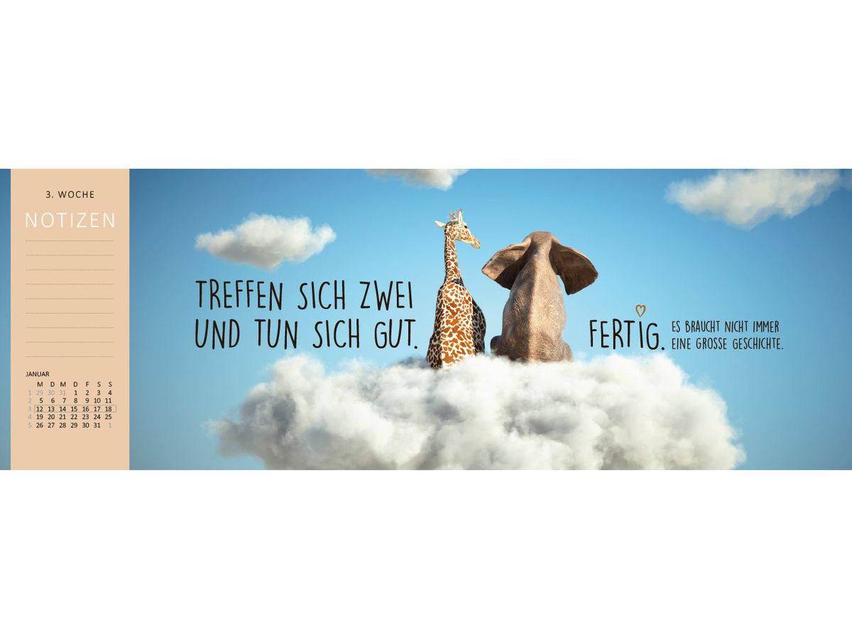ARS EDITION Calendario da tavolo 2026 13577 Bitte lächeln DE 29.7x11.5cm (4014489135777)
