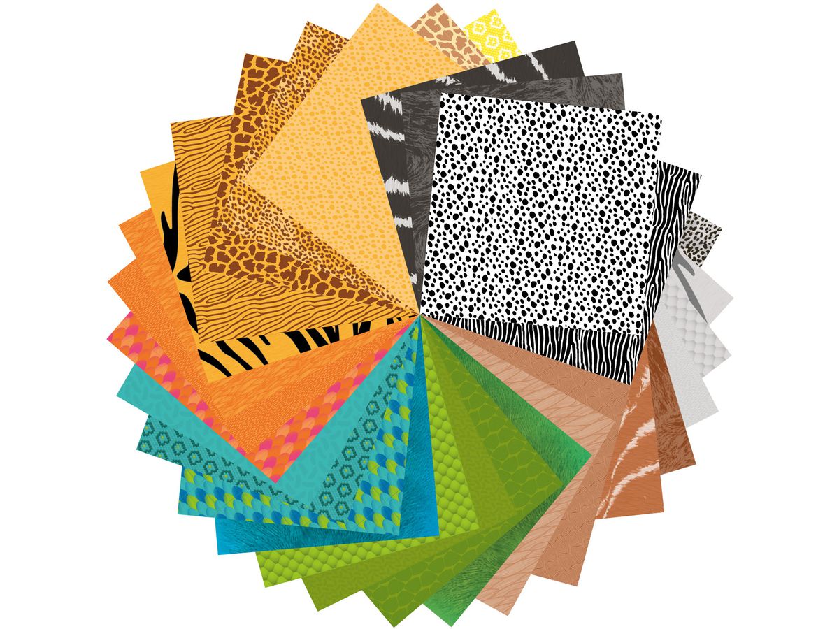 MANDARINE Dépliants Origami 20x20cm 52504MD Zoo 70g 60 feuilles (3065500525047)