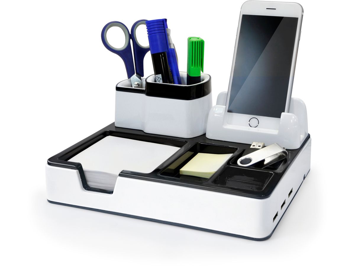 MONOLITH Desk Organizer DO 003 -17 weiss-schwarz 217x187x96mm (4260368033522)