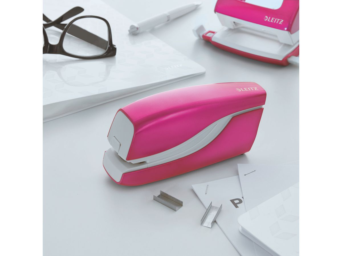 LEITZ Agrafeuse electron. NeXXt 5566 55661023 pink 10 feuilles (4002432111312)