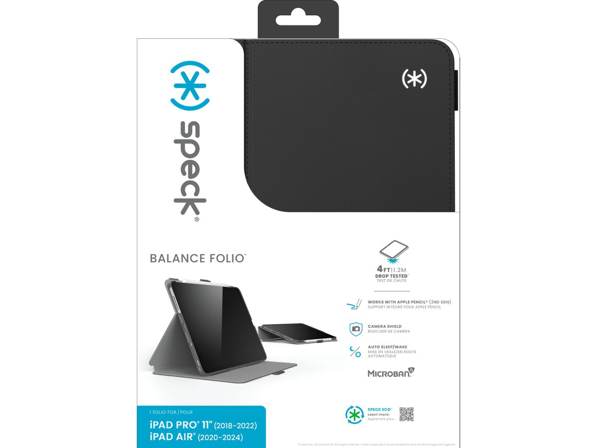 SPECK Balance Folio Black 150524-D143 iPad Air 11 (24-25) (0840168536085)