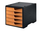 STYRO Styroswingbox 275-8430.419 schwarz/apricot 5 Schubladen (7612176086387)