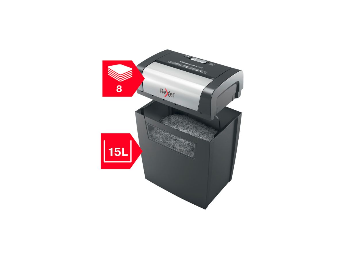 REXEL Distruggi docum. Momentum 2104570EU X308, P-3, 15lt (5028252523219)