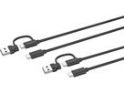 SPEEDLINK STREAM Play&Charge Cable Set SL-460101-BK USB-C,A to USB-C,Black (4027301690996)