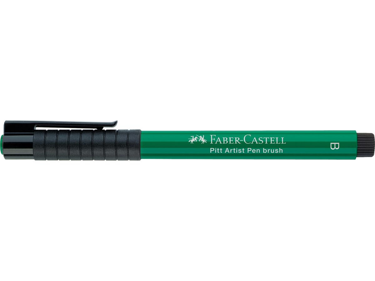 FABER-CASTELL Pitt Artist Pen Brush 2.5mm 167478 phtalogrün dunkel (4005401674788)