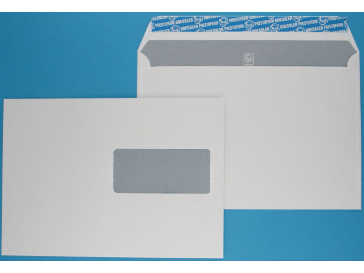 GOESSLER Couvert Cavanna m/Fenster C5 1351 100g, weiss 500 Stück (7640126610795)