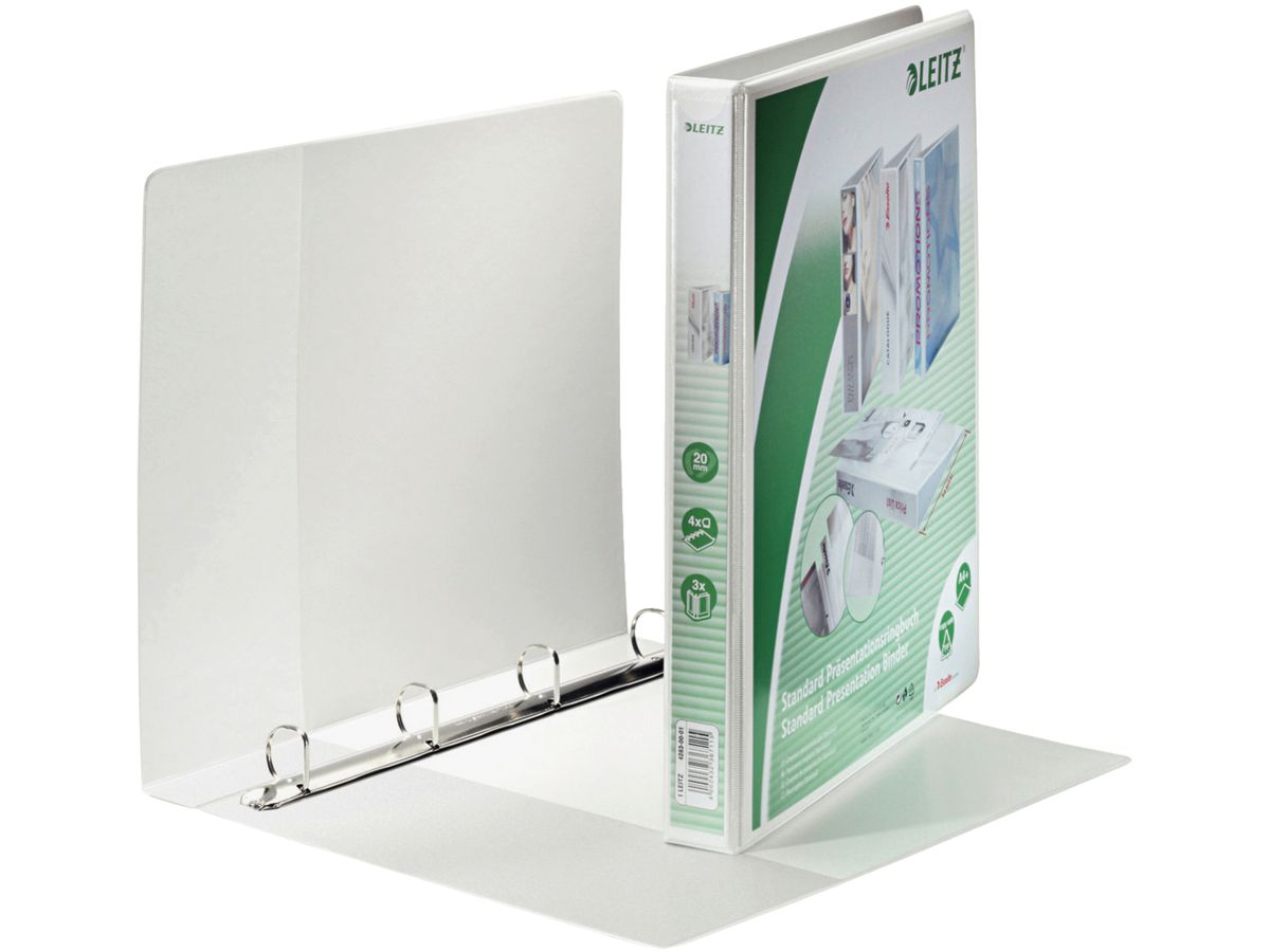 LEITZ Präsentationsringbuch A4 42830001 weiss 4R 38mm (4002432367115)