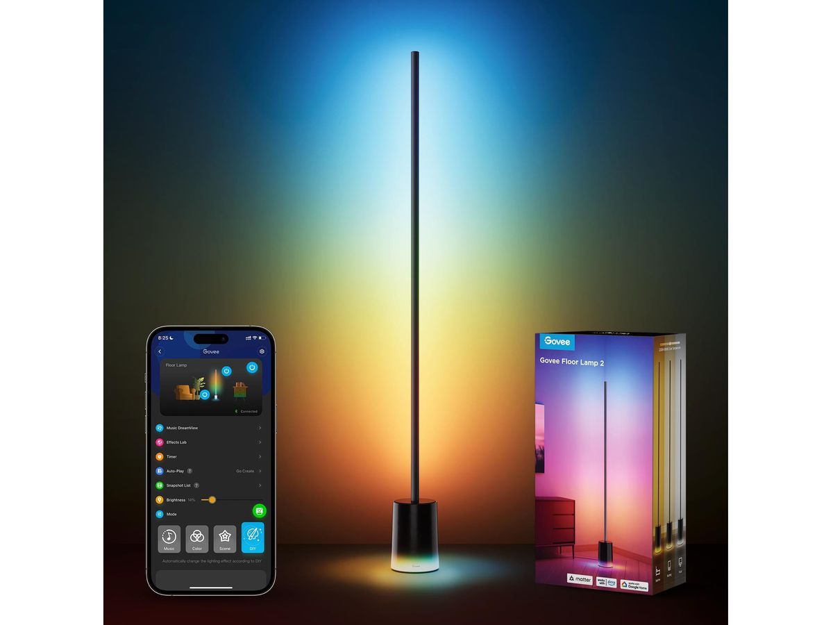 GOVEE Eck-Stehleuchte, RGBICWW H607C311-OF-EU schwarz,matter, 1500lm (6974316999898)