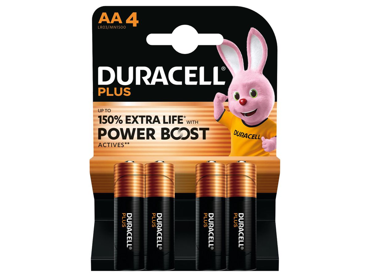 DURACELL Batterie Plus MN1500 4-176027 AA, LR6 4 Stk. (5000394176027)