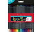 FABER-CASTELL Farbstifte Black Edition 116424 neon Farben ass. 24 Stück (4005401164241)
