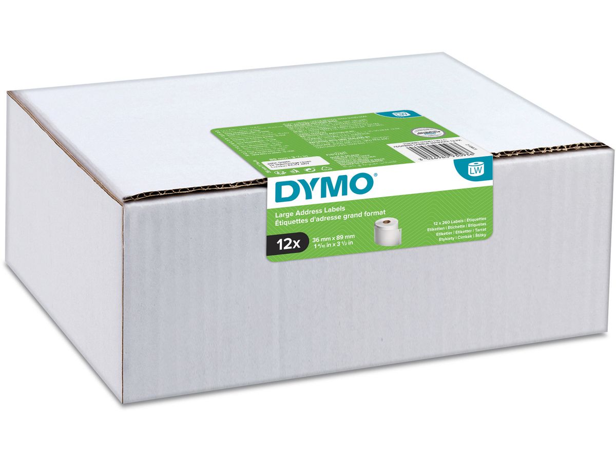 DYMO Etichette 36x89mm 2093093 12 Rl./260 pezzi (3026980930936)