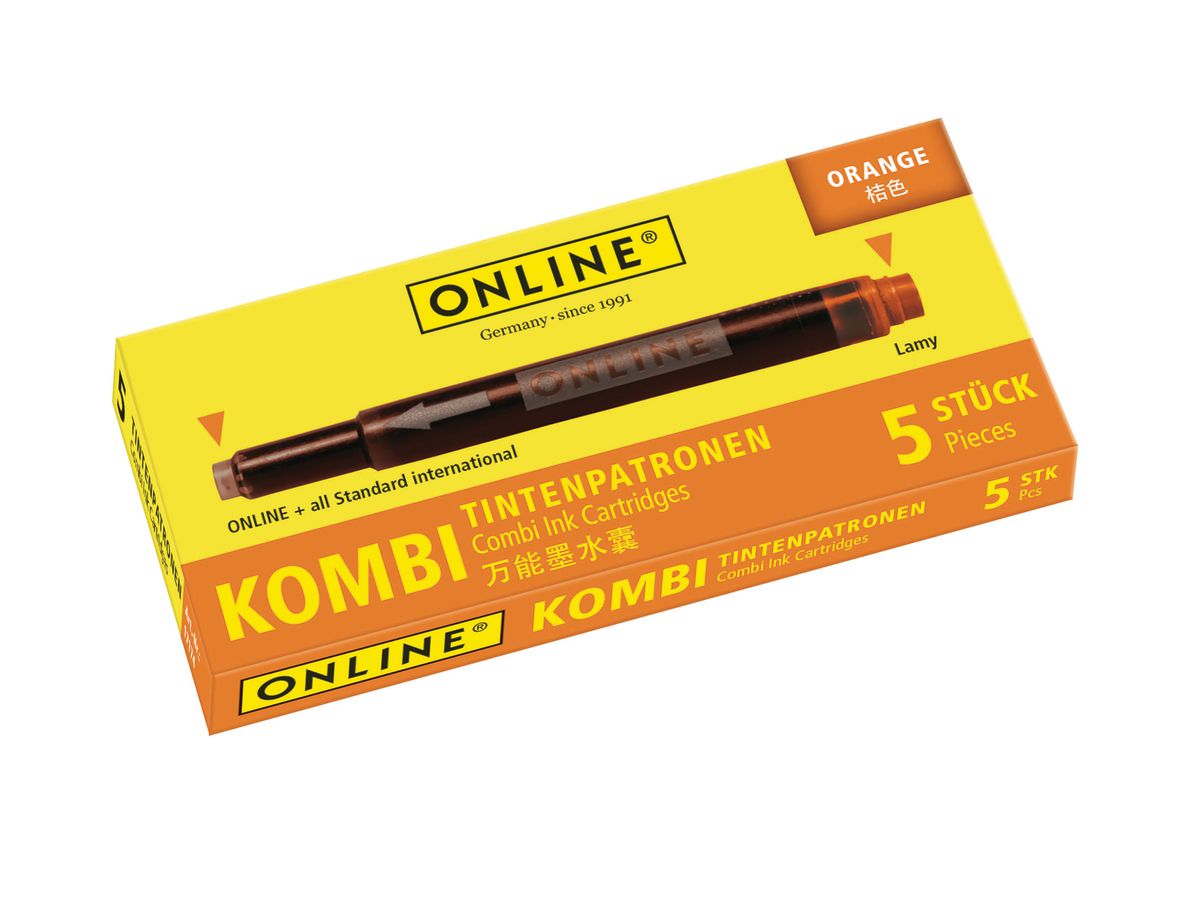 ONLINE Cart. encre combi 17174/12 Orange 5 pcs. (4014421171740)