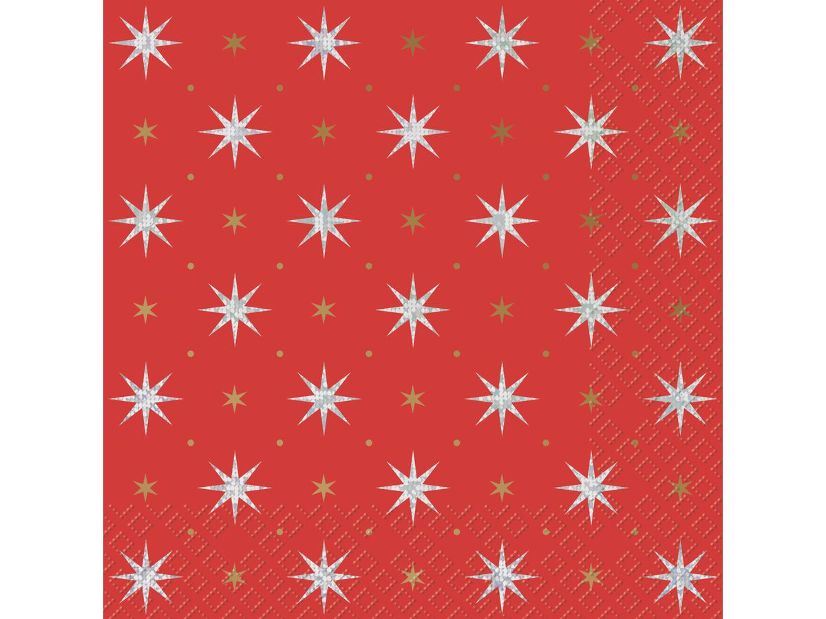 STEWO Serviettes Zidonia 2572511520 rouge 33x33cm (7630050889329)