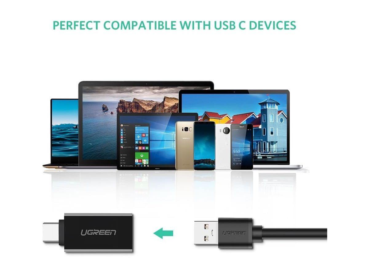 UGREEN Adapter USB-C to USB 20808 3.0 A Female Adapter (BB) (6957303828081)