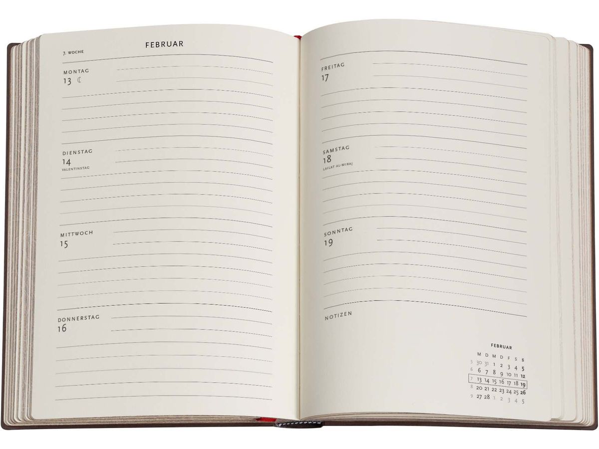 PAPERBLANKS Agenda Safavide Indigo 2026 DD0597-2 1W/2S HOR Midi HC DE 13x18cm (9780349705972)