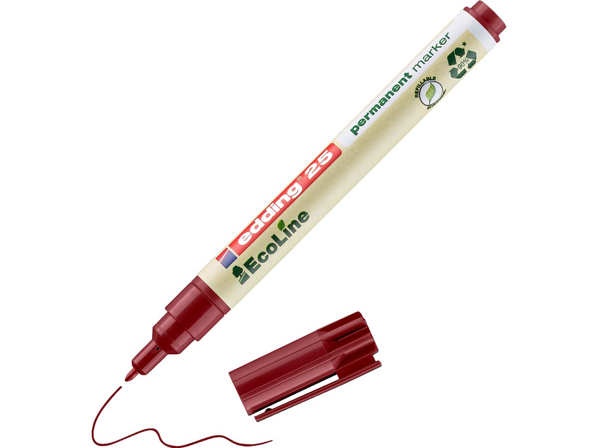 EDDING Permanent Marker 25 EcoLine 25-2 rot (4004764971596)