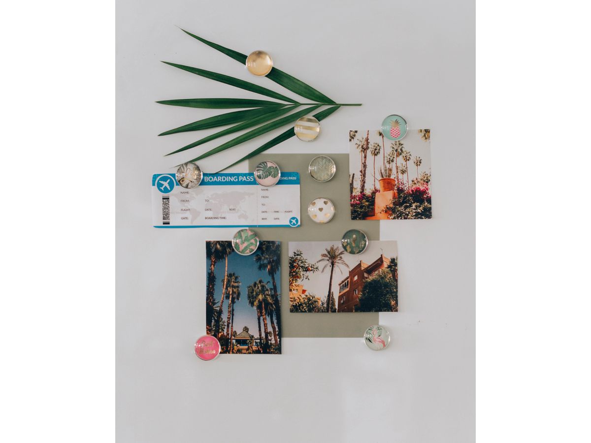 I AM CREATIVE Aimant été Let`s Organize 4035.51 Verre, 3x1cm 6 pièces (7611983215485)