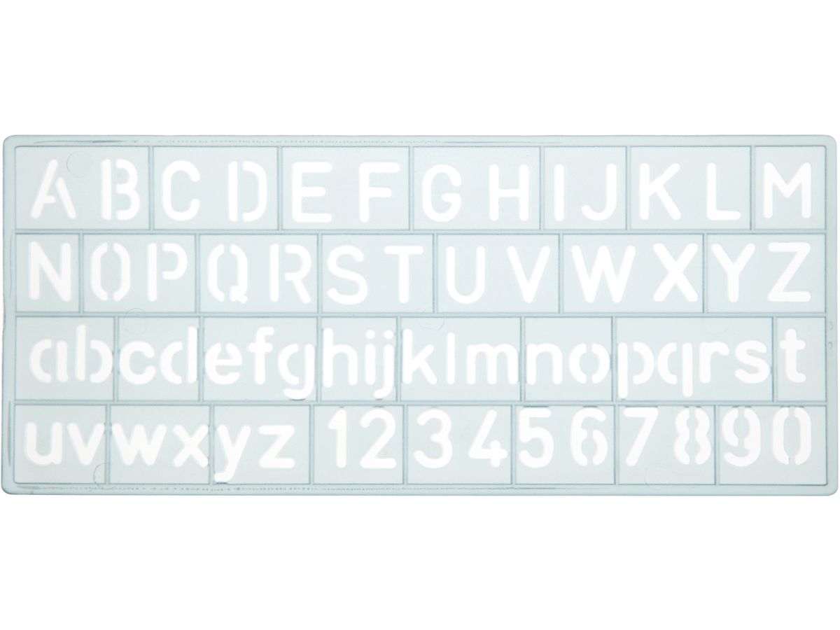 WESTCOTT Chablon 10mm E-10610 00 A-Z, 0-9 transparent (4027521515932)