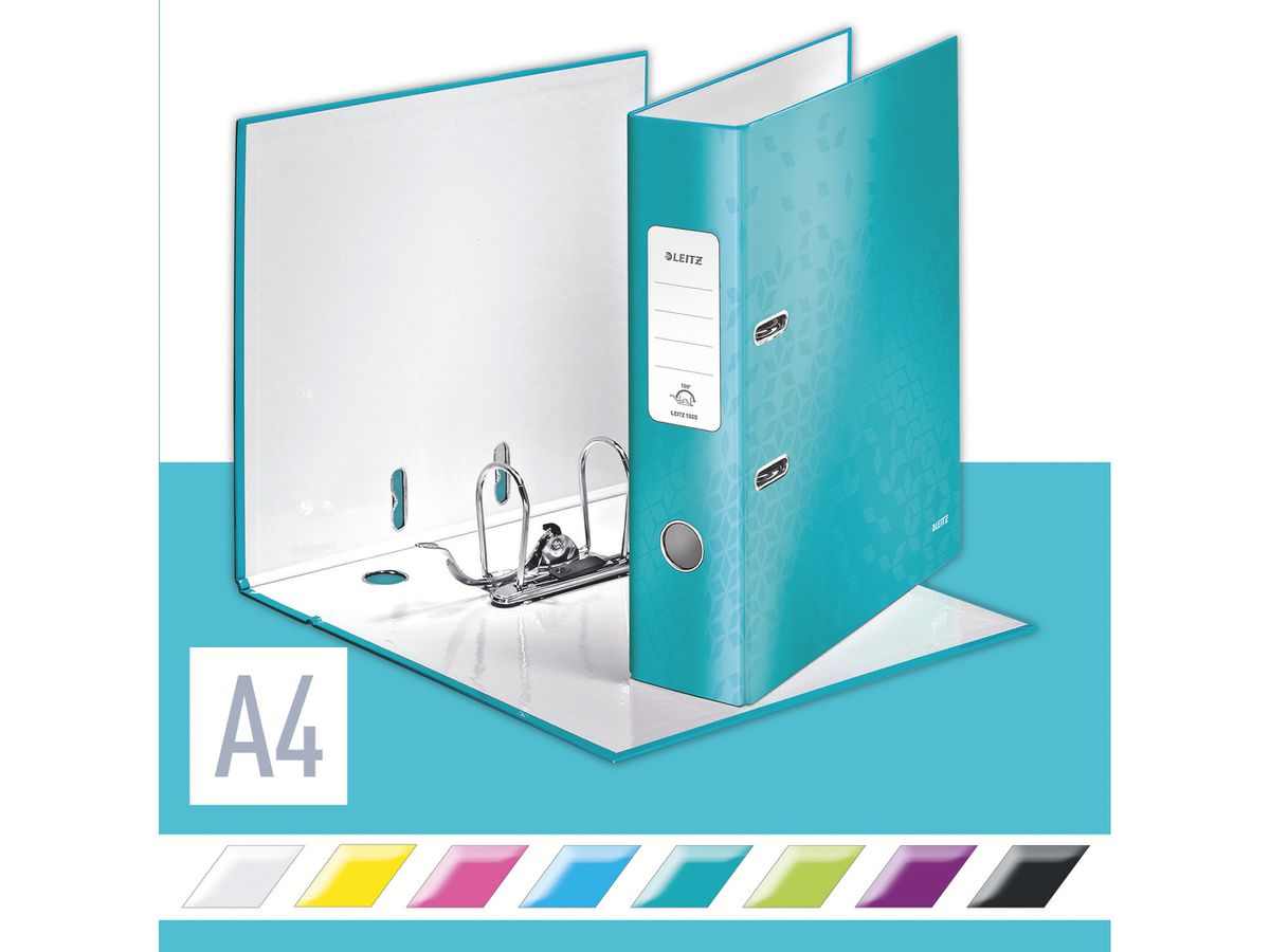 LEITZ Ordner WOW 180° 8cm 10050051 eisblau A4 (4002432104031)