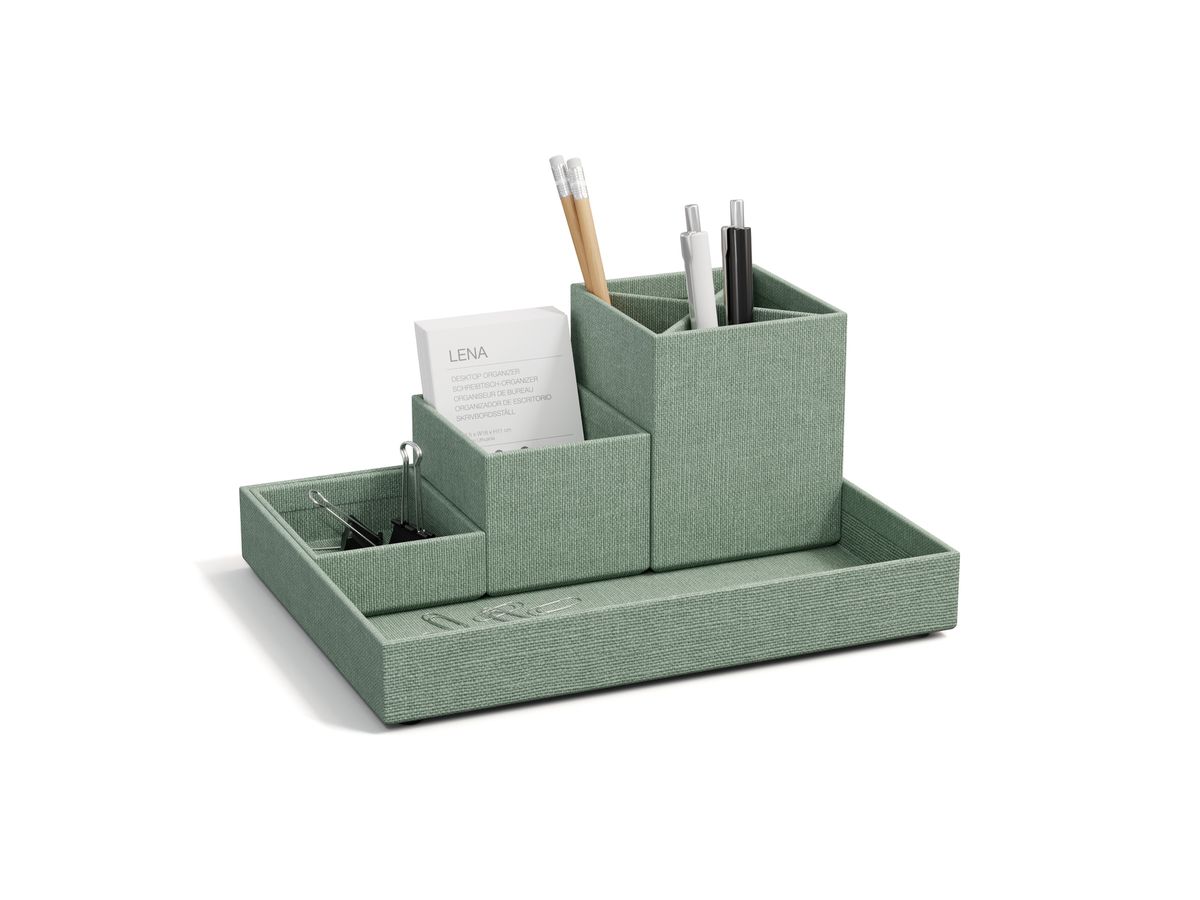 BIGSO BOX OF SWEDEN Stifteköcher Set Lena 7974C1601 Leinen, 4-teilig, mintgrün (7330061063816)