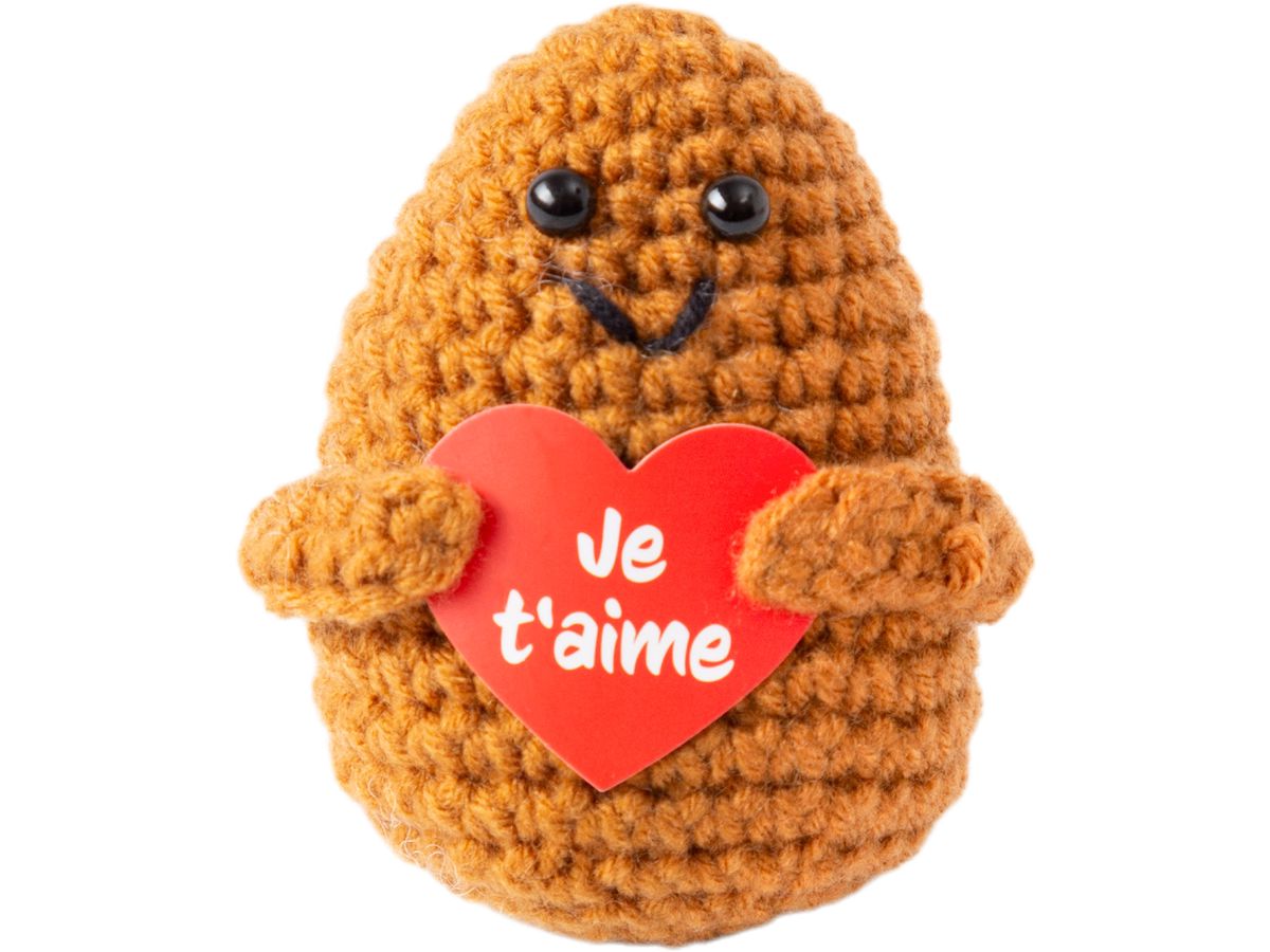 I AM CREATIVE Positive Potato Je t'aime 8cm 1000-1461 braun (7611983263578)