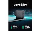 UGREEN USB Wall Charger 65W 4-Port 70774 PD GaN 3xUSB-C,1xUSB-A,Black (6957303877744)
