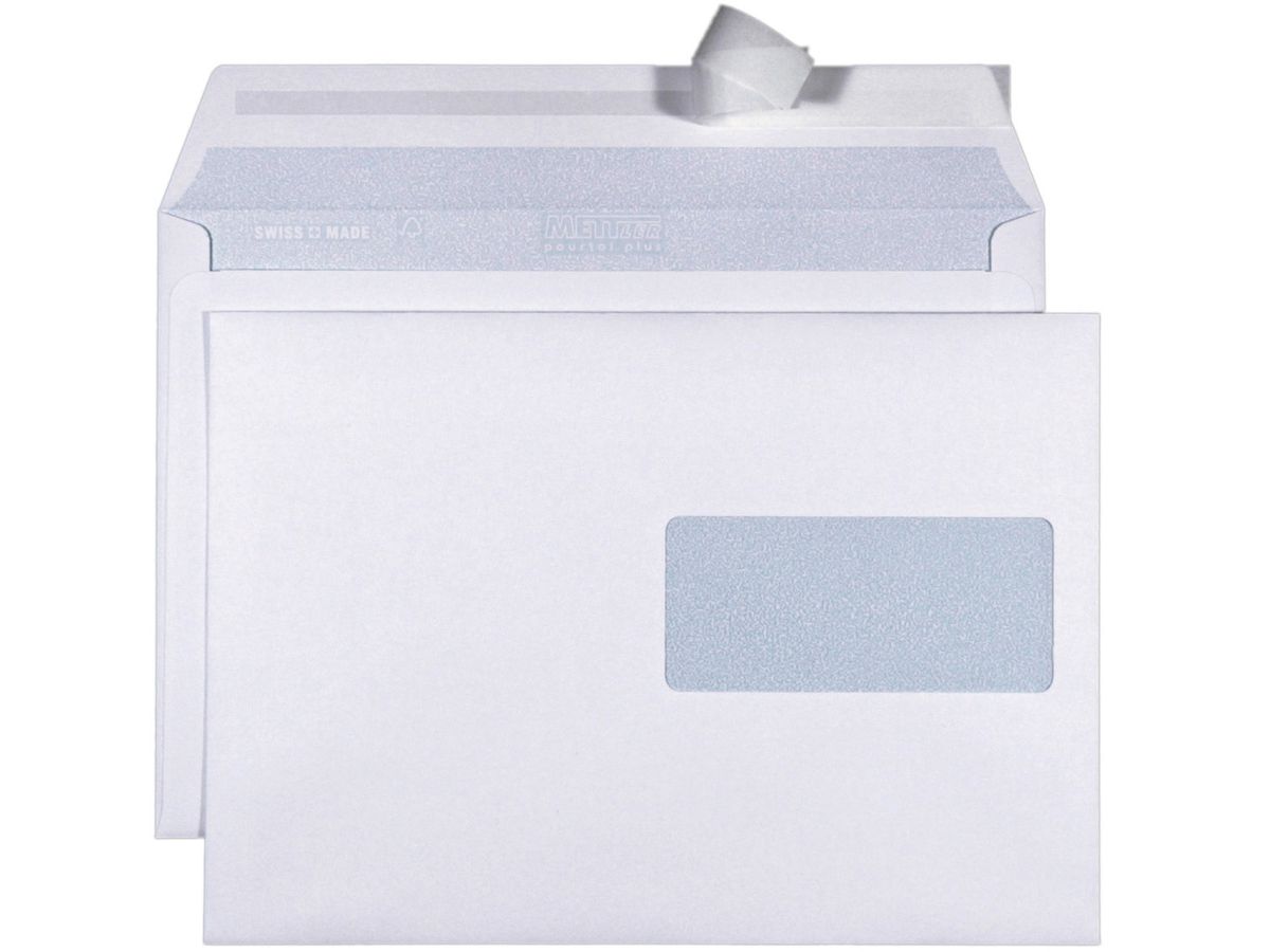 METTLER Couvert Fenster rechts C5 8064-100x45 Fe 100g, ultraweiss 500 Stk. (7640126060231)