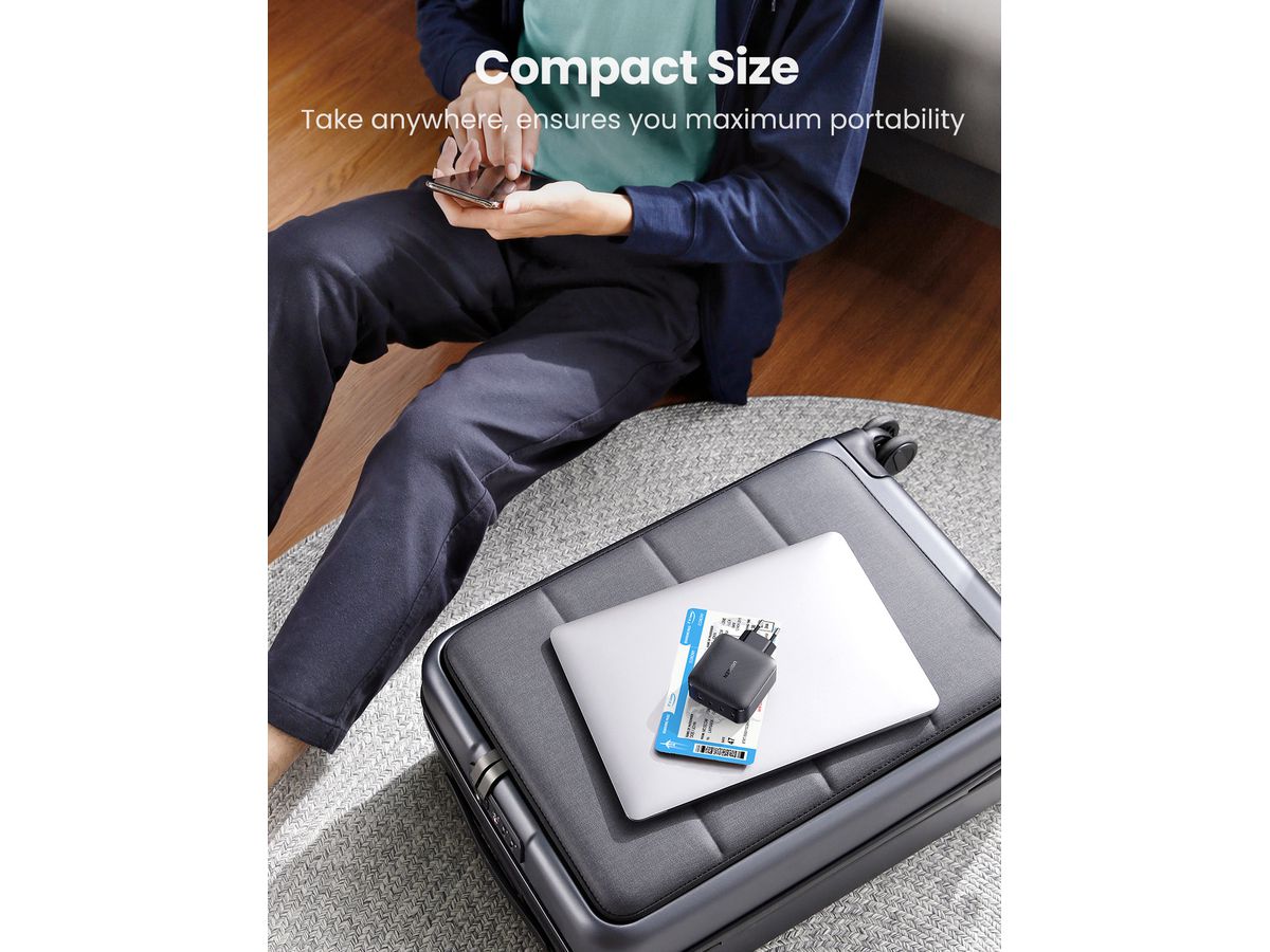 UGREEN USB Wallcharger Nexode 100W 40747 4-Port,PD,GaN,Grey (6957303847471)