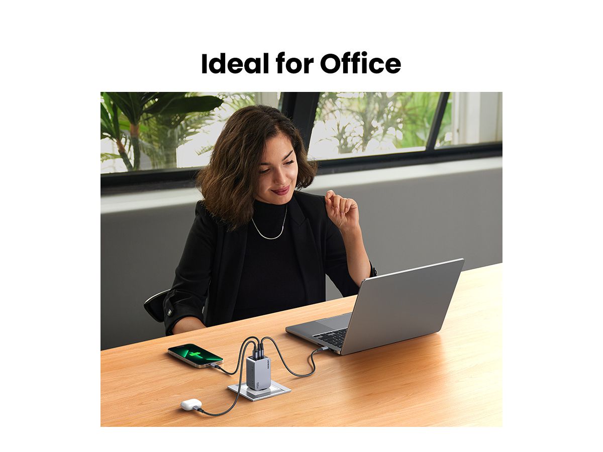 UGREEN USB Wallcharger Nexode Pro 25874 100W, 3-Port,PD,GaN w.Cable (6941876228744)