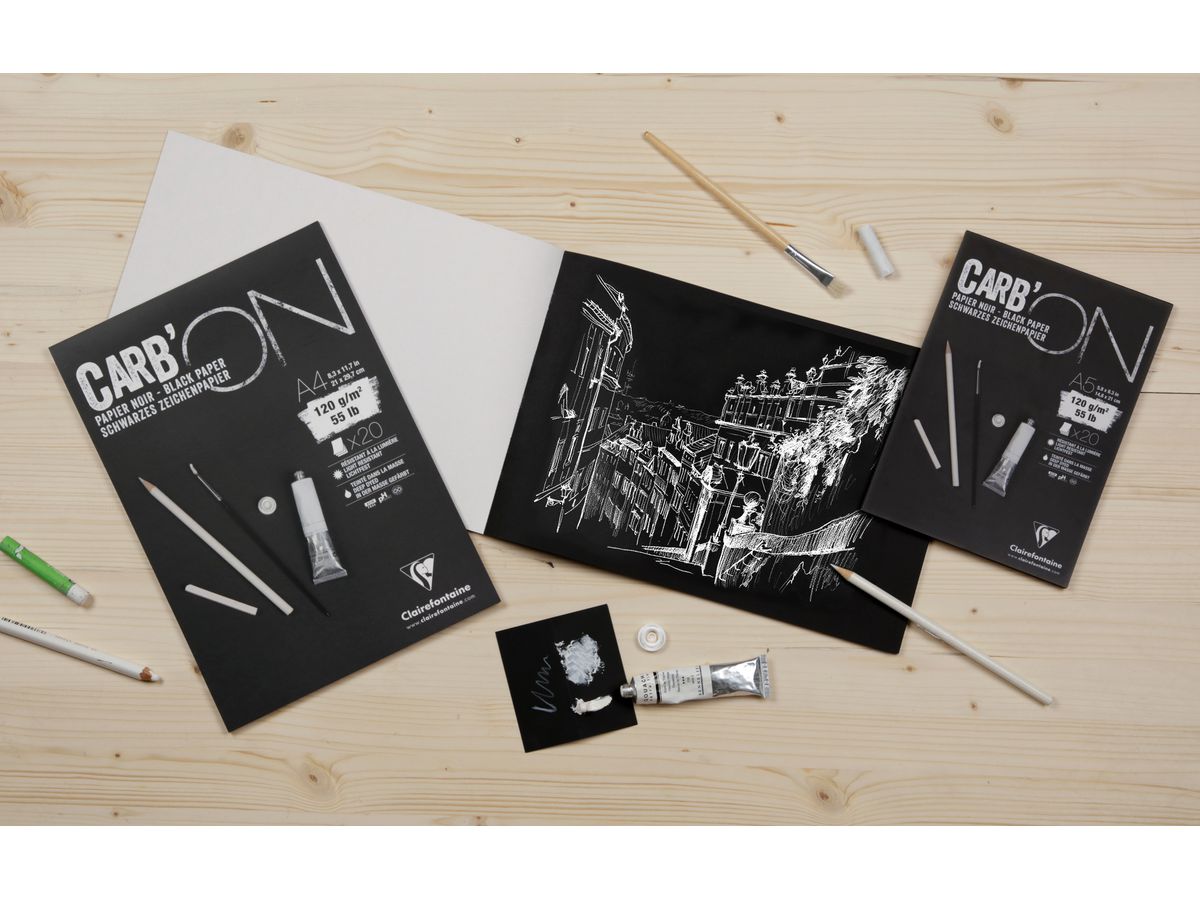 CLAIREFONTAINE Cary'On A4 975039C Noir 20 feuilles (3329689750394)