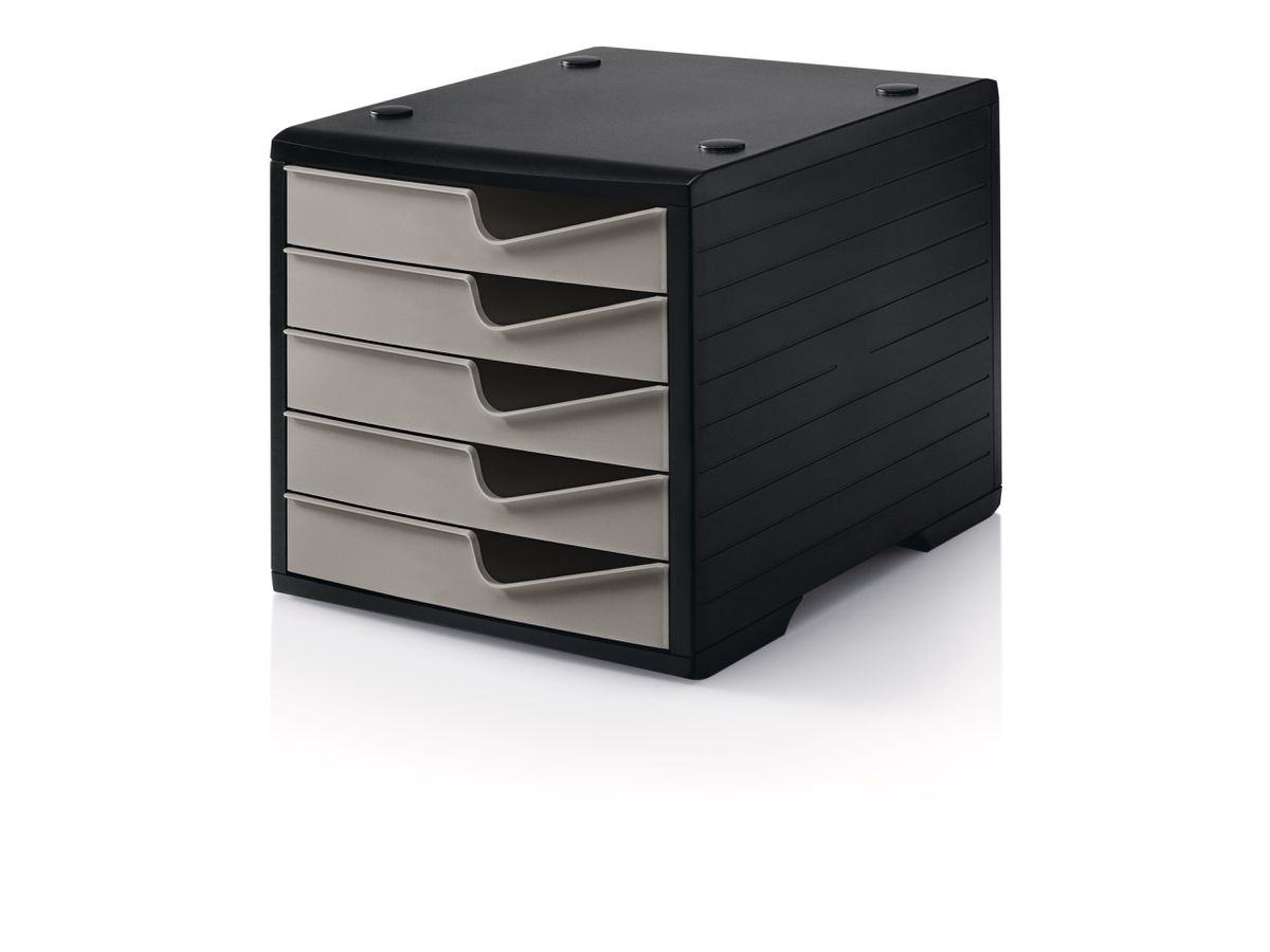 STYRO Styroswingbox 275-8430.759 schwarz/taupe 5 Schubladen (7612176079303)