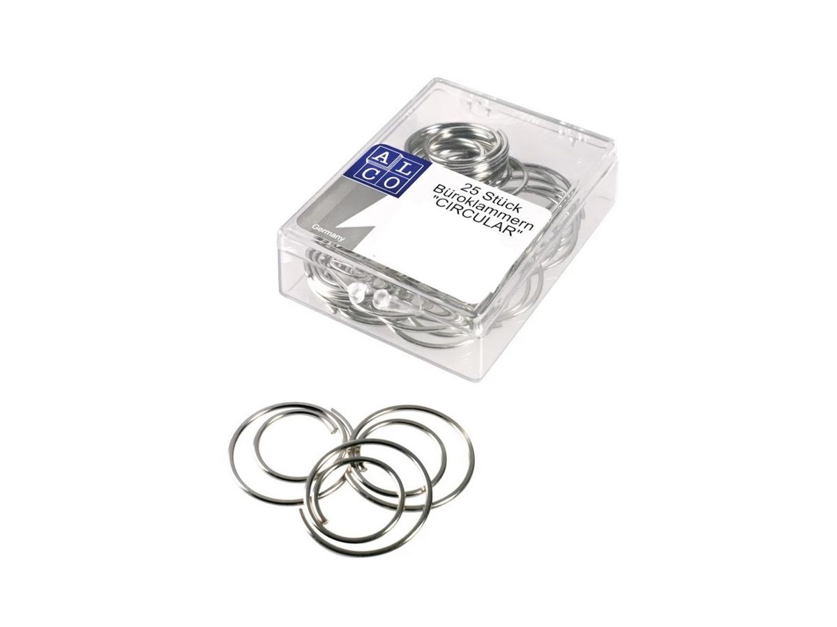 ALCO Büroklammern 30mm 272 Spiralförmig, verzinkt 25 Stk. (4007735002725)