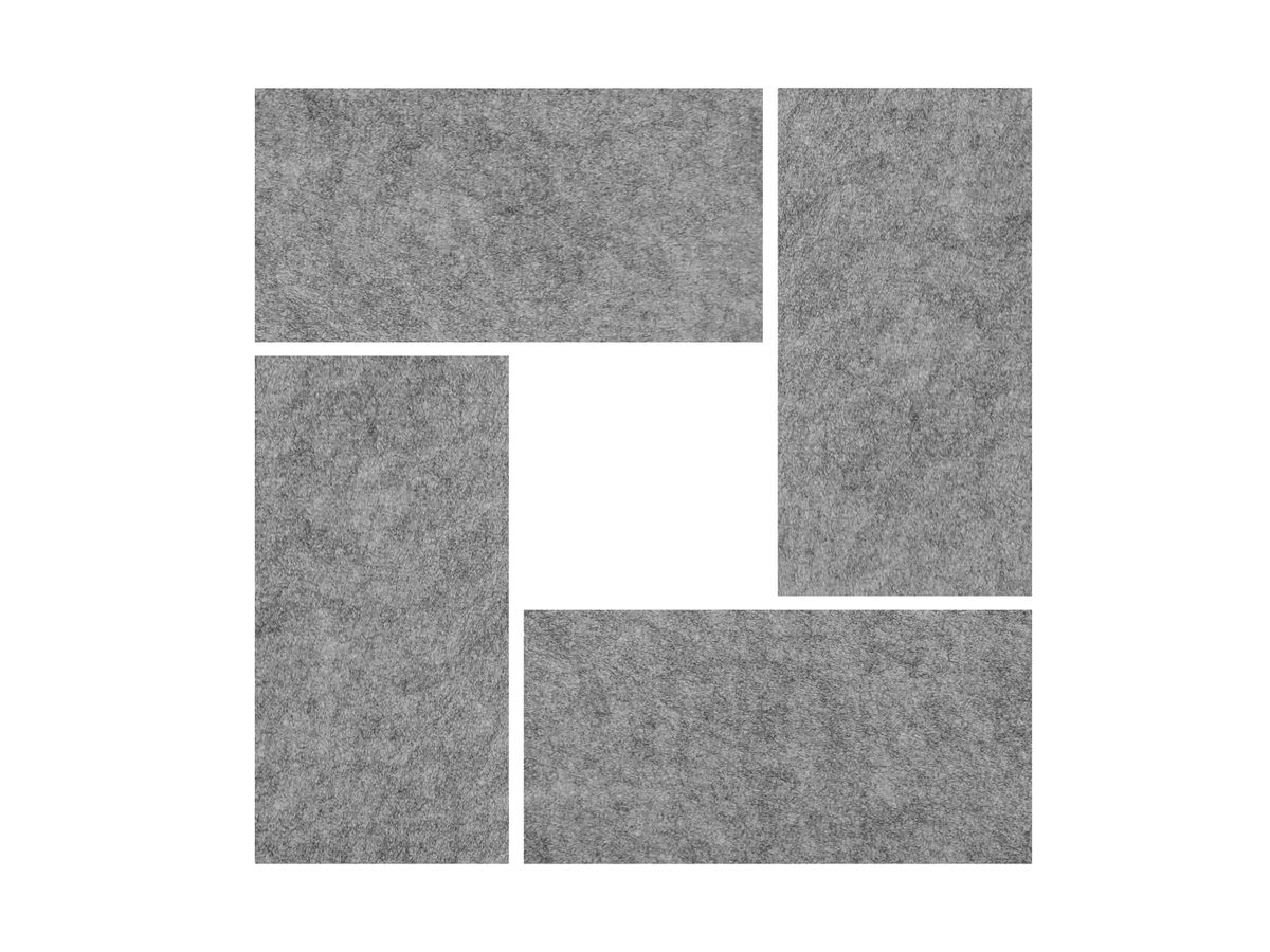 APOLLO Akustik-Wandpaneelen 65x33cm VAWP65/5 grau 4 Stück (4032062177501)